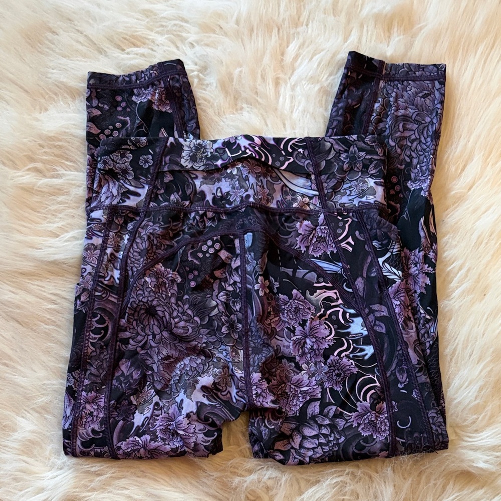 lululemon athletica Purple Floral Leggings